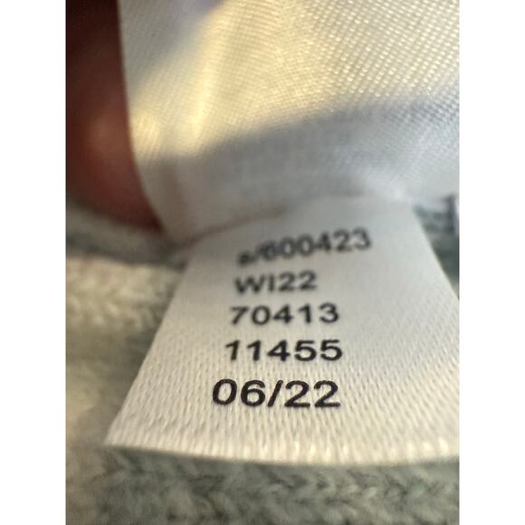 Loft NWT grey and white striped ribbed mock neck sweater M - Picture 6 of 8